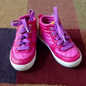 EUC Girls Karma's World High Top Tennis Shoes Size 9